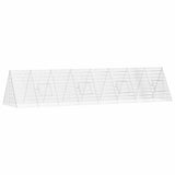 Vidaxl konijnenkooi zilver 430 x 100 x 85 cm gegalvaniseerd staal