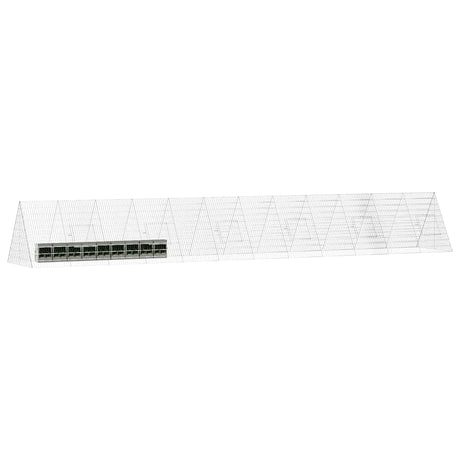 Vidaxl konijnenkooi zilver 650 x 100 x 85 cm gegalvaniseerd staal