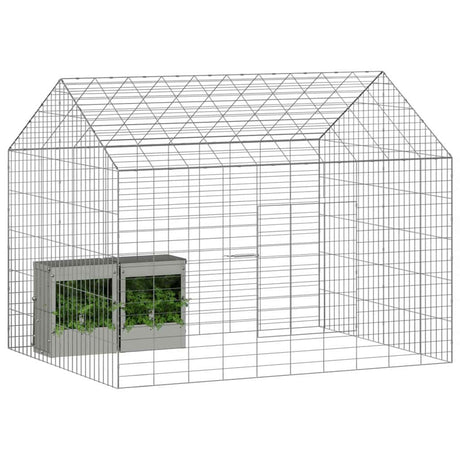 Vidaxl konijnenkooi zilver 100 x 78 x 78 cm gegalvaniseerd staal