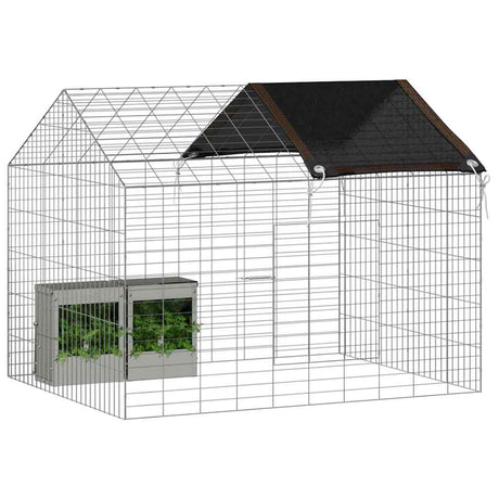 Vidaxl konijnenkooi zilver 100 x 78 x 78 cm gegalvaniseerd staal