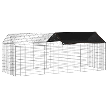 Vidaxl konijnenkooi zilver 200 x 78 x 78 cm gegalvaniseerd staal