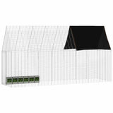 Vidaxl konijnenkooi zilver 400 x 100 x 210 cm gegalvaniseerd staal