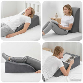 Vidaxl been kussen 68 x 40 x 18 cm pu schuim grijs