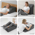 Vidaxl been kussen 63 x 52 x 19 cm stevig pu schuim grijs
