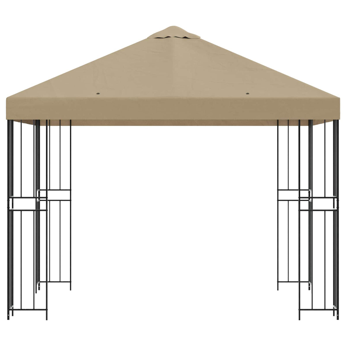 Vidaxl paviljoen 3 x 3 m beige polyester en staal 190 gsm