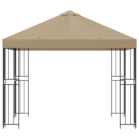 Vidaxl paviljoen 3 x 3 m beige polyester en staal 190 gsm