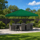 Vidaxl paviljoen 3 x 3 m groen polyester en staal 190 gsm