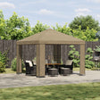 Vidaxl paviljoen 3 x 3 m beige polyester en staal 190 gsm