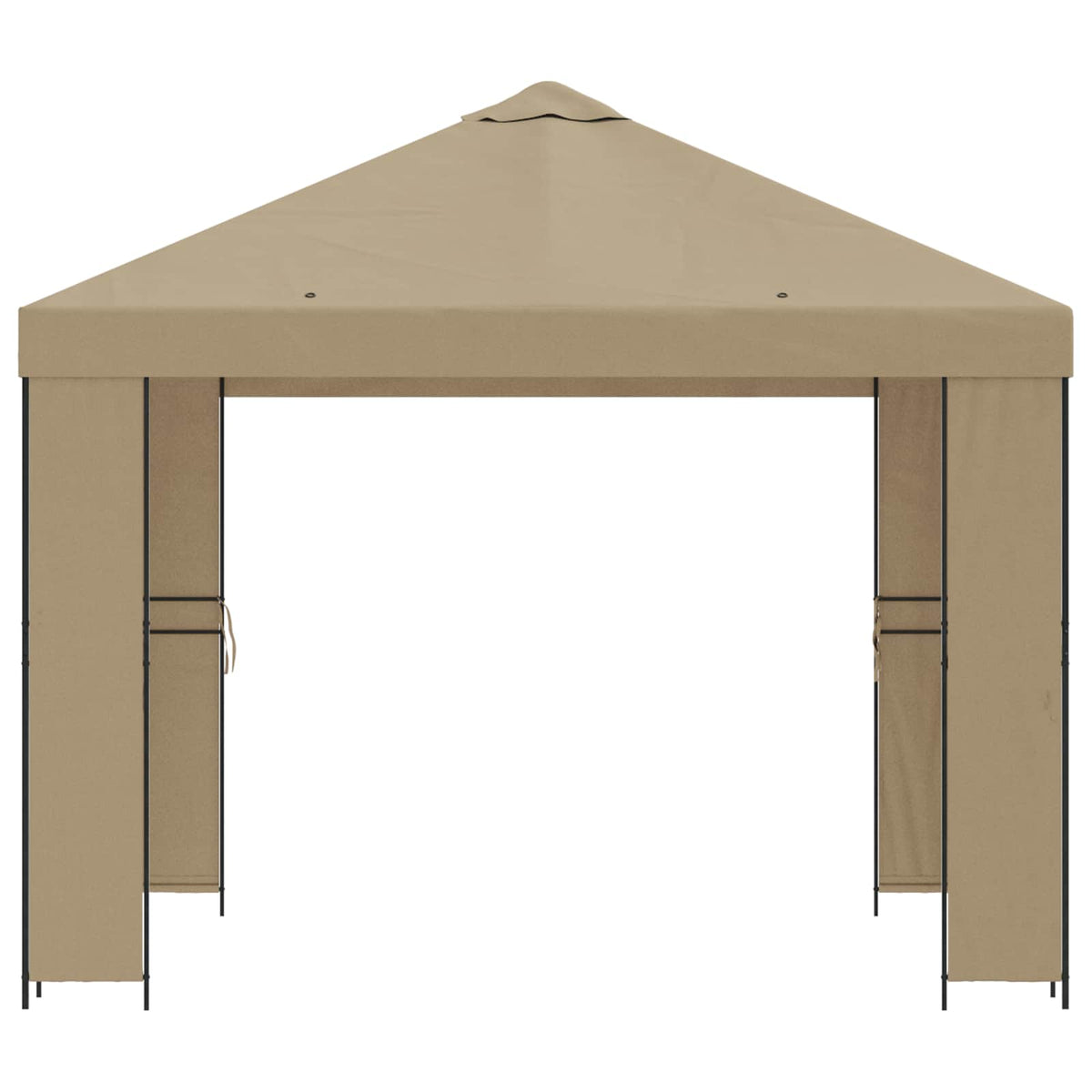 Vidaxl paviljoen 3 x 3 m beige polyester en staal 190 gsm