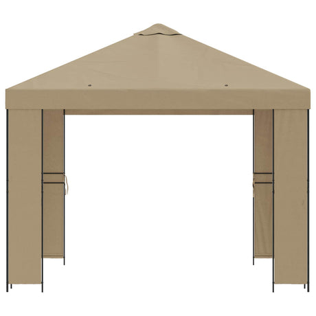 Vidaxl paviljoen 3 x 3 m beige polyester en staal 190 gsm
