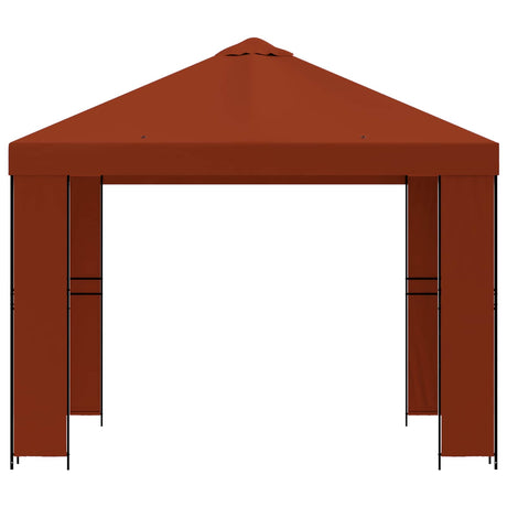 Vidaxl paviljoen 3 x 3 m terracotta polyester en staal 190 gsm
