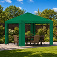 Vidaxl paviljoen 3 x 3 m groen polyester en staal 190 gsm