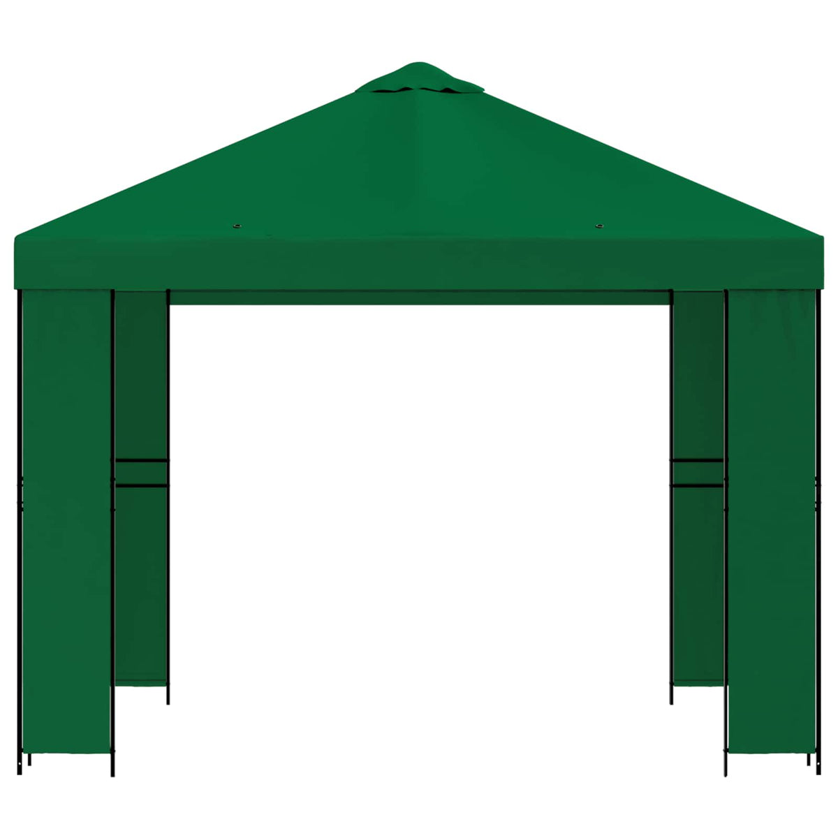 Vidaxl paviljoen 3 x 3 m groen polyester en staal 190 gsm