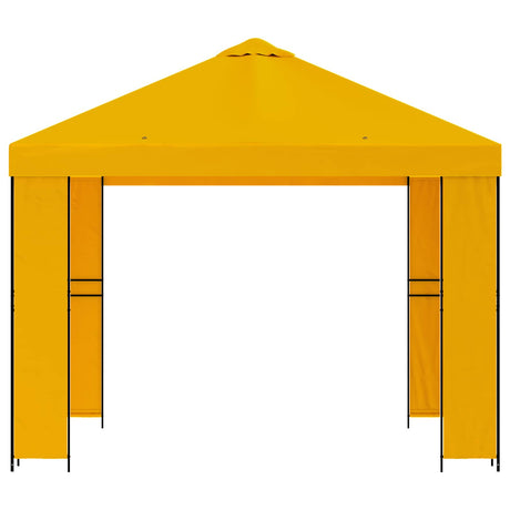 Vidaxl paviljoen 3 x 3 m geel polyester en staal 190 gsm