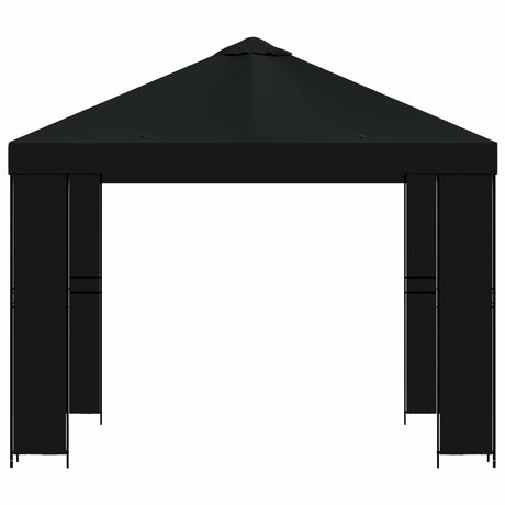 Vidaxl paviljoen 3 x 3 m zwart polyester en staal 190 gsm