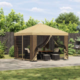 Vidaxl tuin gazebo met zijwanden 3 x 3 m crèmekleurig