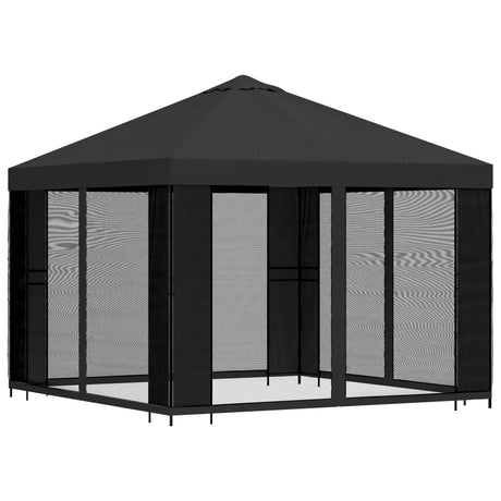 Vidaxl tuin gazebo met zijwanden 3 x 3 m antracietkleurig