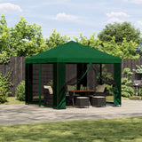 Vidaxl tuin gazebo met zijwanden 3 x 3 m groen polyester en staal