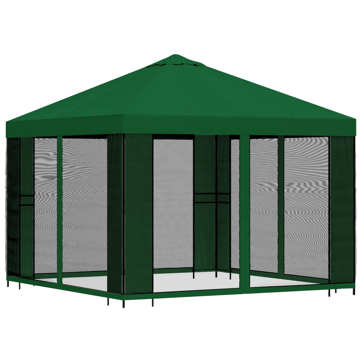 Vidaxl tuin gazebo met zijwanden 3 x 3 m groen polyester en staal