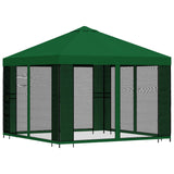 Vidaxl tuin gazebo met zijwanden 3 x 3 m groen polyester en staal