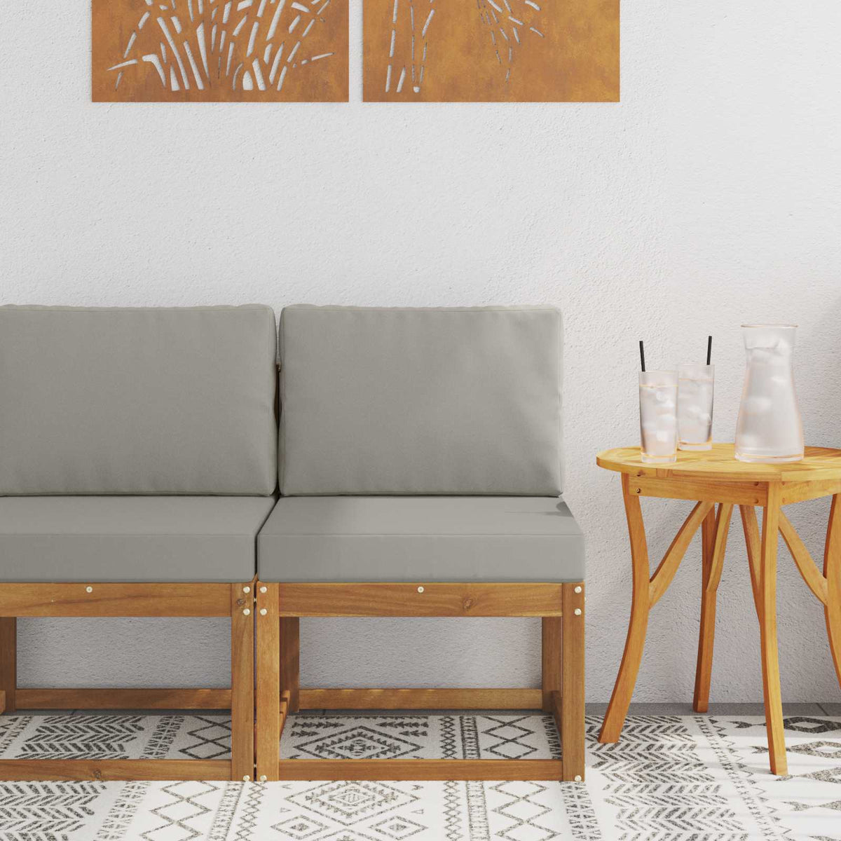 Vidaxl buiten midden sofa massief acaciahout
