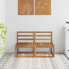 Vidaxl 2 stuk buiten midden sofa massief acaciahout naturel