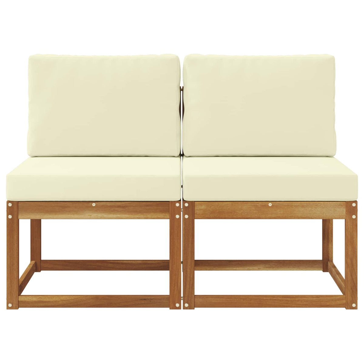 Vidaxl 2 stuk buiten midden sofa massief acaciahout