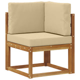 Vidaxl buiten hoek sofa massief acaciahout