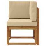 Vidaxl buiten hoek sofa massief acaciahout