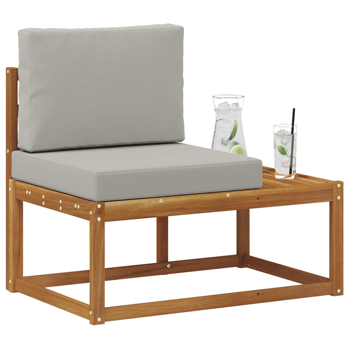 Vidaxl buiten eind sofa naturel 91 x 63 x 73 cm massief acaciahout
