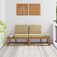 Vidaxl buiten eind sofa 2 stuk natuurlijk en beige massief acaciahout