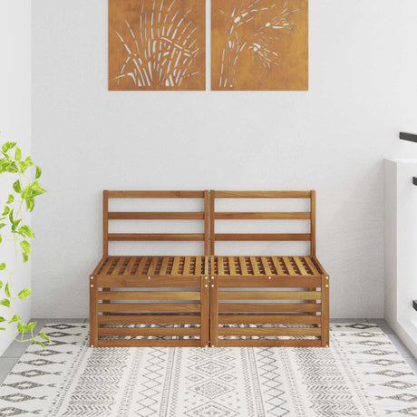 Vidaxl 2 stuk buiten midden sofa massief acaciahout naturel