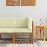 Vidaxl buiten hoek sofa massief acaciahout naturel