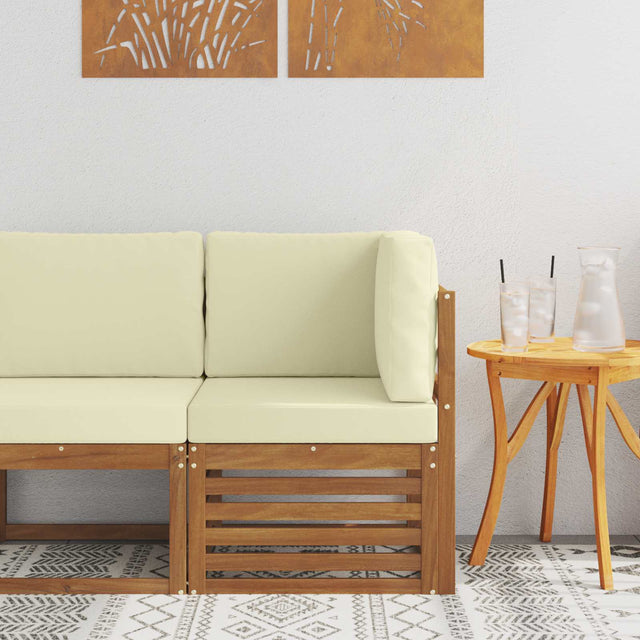 Vidaxl buiten hoek sofa massief acaciahout naturel