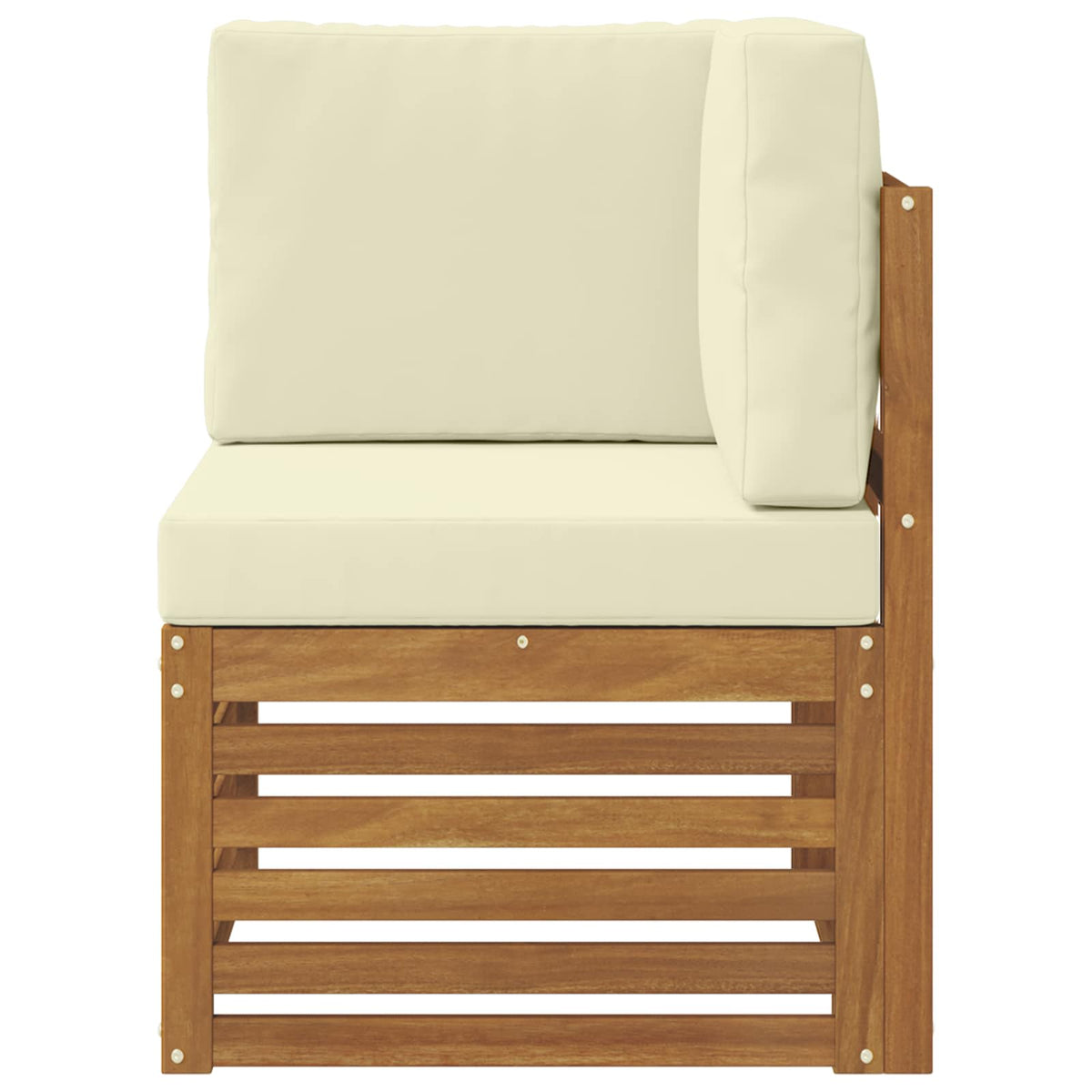 Vidaxl buiten hoek sofa massief acaciahout naturel