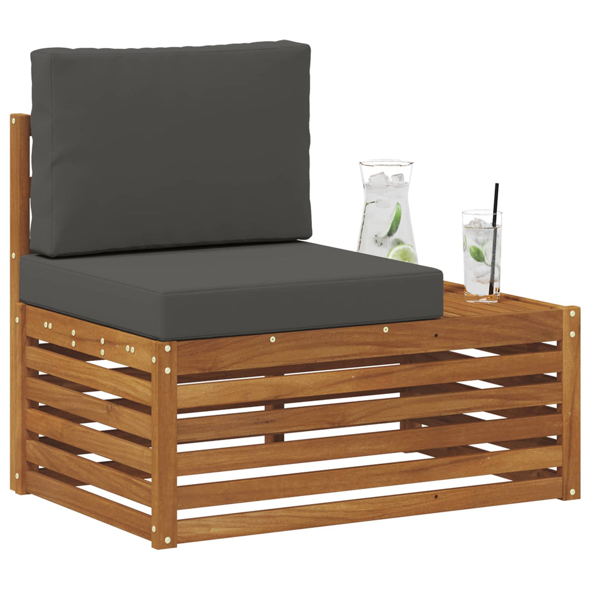 Vidaxl buiten eindbank naturel 91 x 63 x 73 cm massief acaciahout