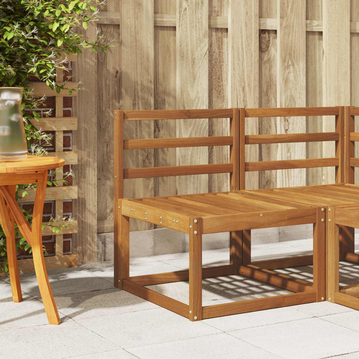 Vidaxl rugleuning bruin 59 x 4 x 73 cm massief acaciahout