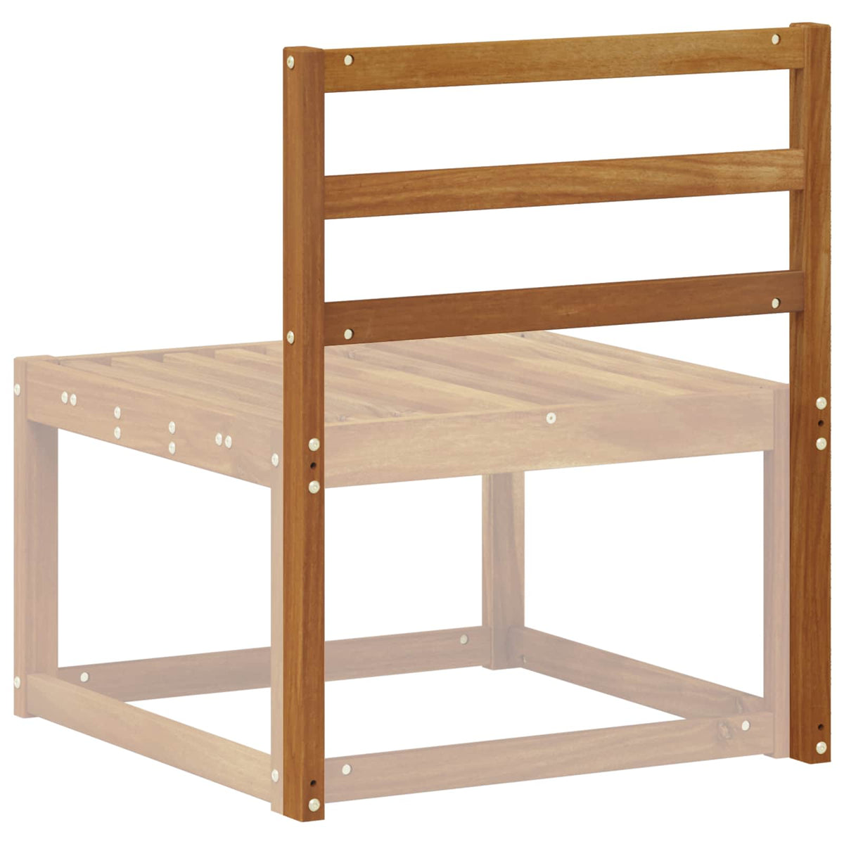 Vidaxl rugleuning bruin 59 x 4 x 73 cm massief acaciahout