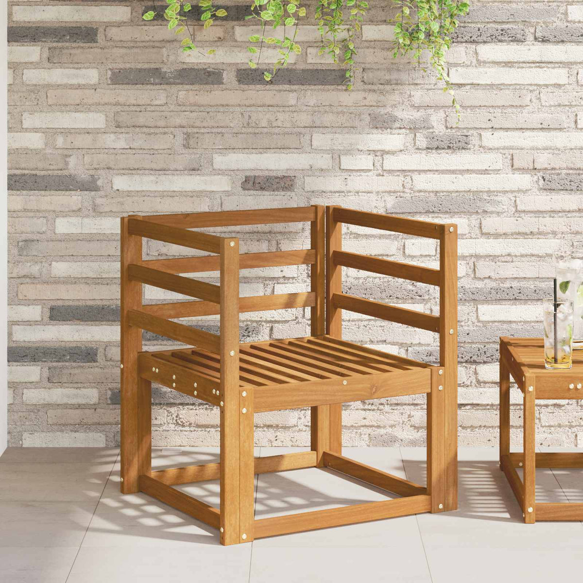 Vidaxl armleuning 2 st naturel 59 x 4 x 73 cm massief acaciahout