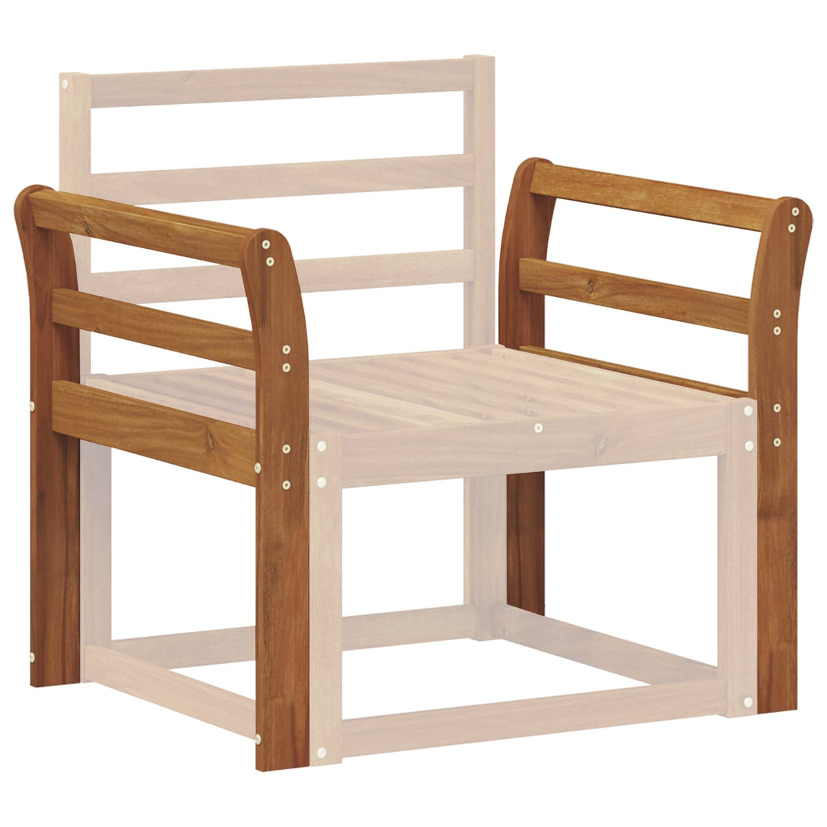 Vidaxl armleuning 2 st naturel 58,5 x 8 x 60 cm massief acaciahout