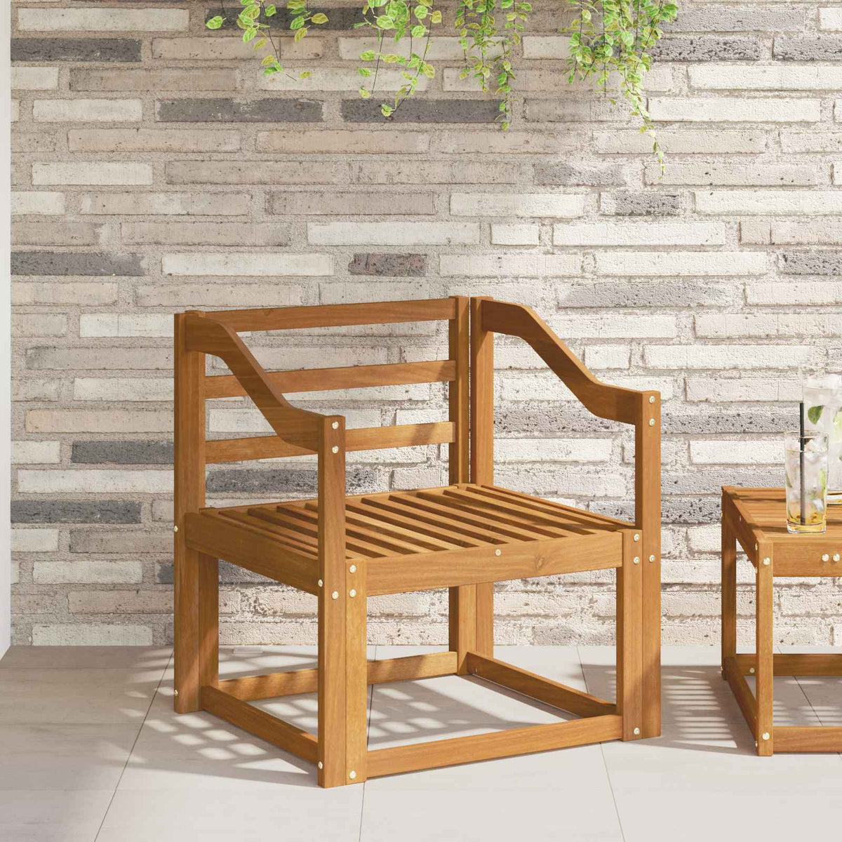 Vidaxl armleuning 2 st naturel 59 x 4 x 73 cm massief acaciahout