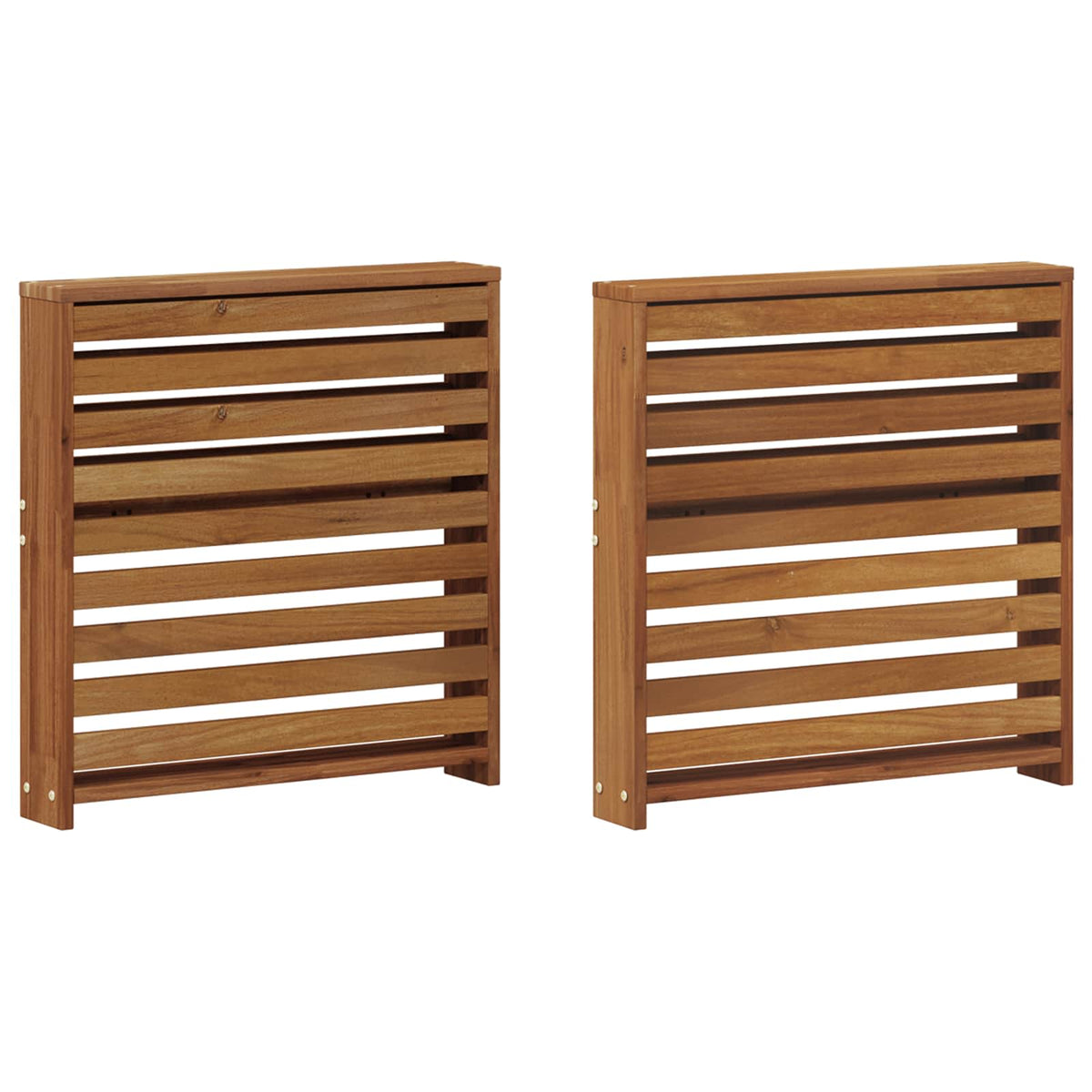 Vidaxl armleuningen 2 st bruin 58.5 x 10 x 61 cm massief acaciahout