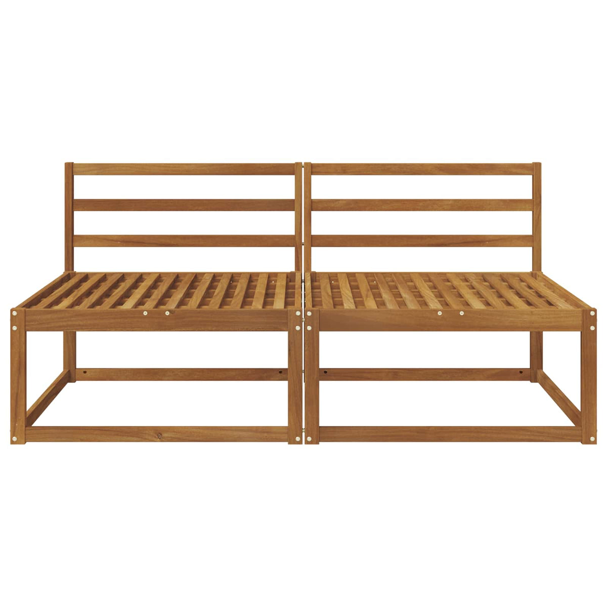 Vidaxl 2 stuk buiten midden sofa naturel 158 x 83 x 73 cm