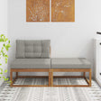 Vidaxl sectie sofa eenheden met kussen 2 stuk naturel