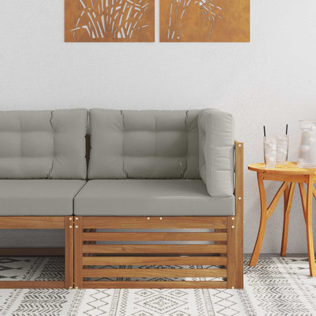 Vidaxl buiten hoek sofa massief acaciahout naturel