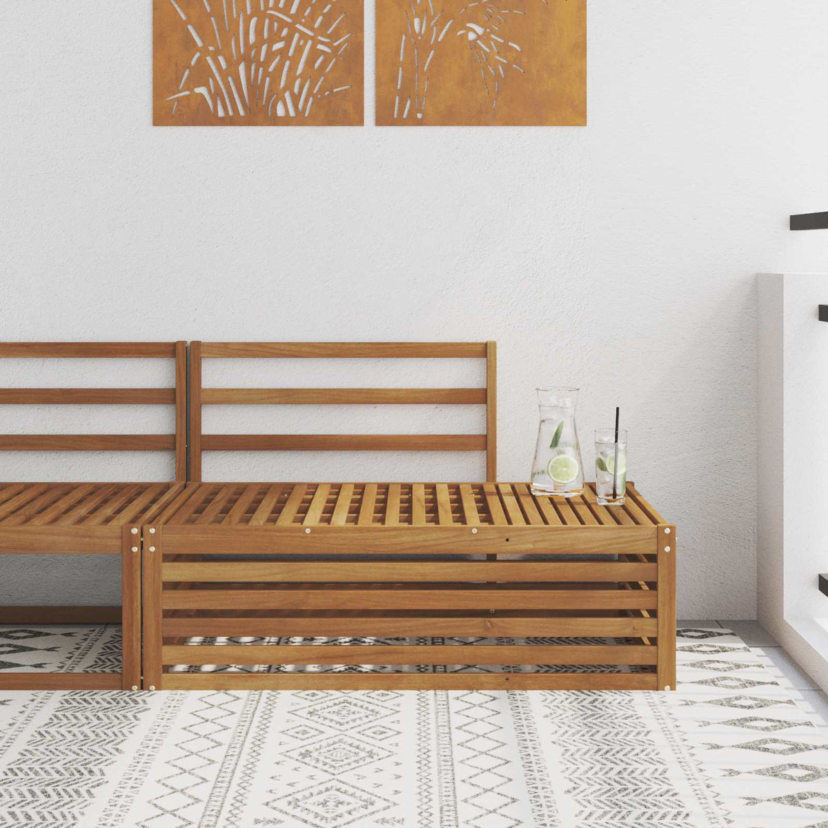 Vidaxl buiten eindbank naturel 115 x 83 x 73 cm massief acaciahout
