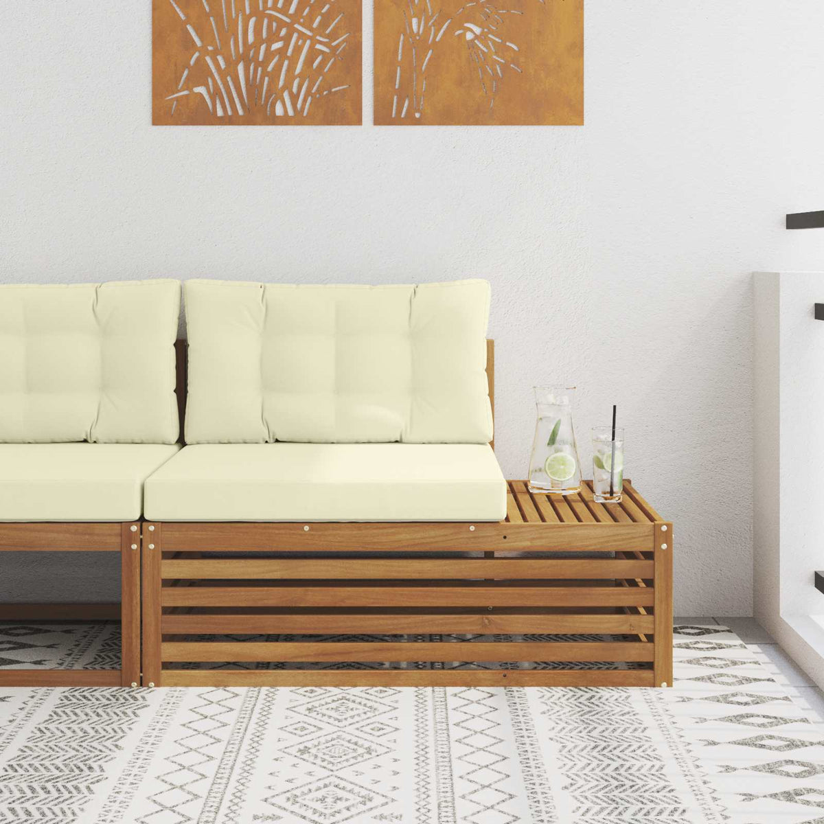 Vidaxl buiten eindbank naturel 115 x 83 x 73 cm massief acaciahout