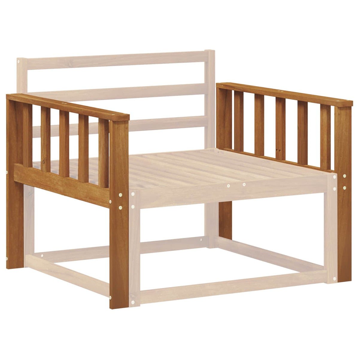 Vidaxl armleuning 2 st naturel 80 x 6 x 61 cm massief acaciahout