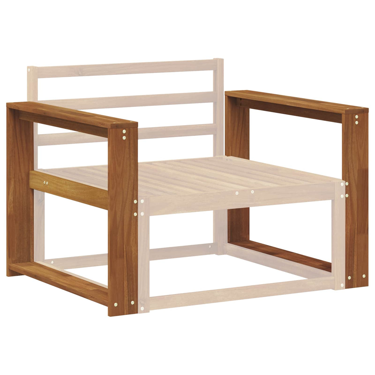 Vidaxl armleuning 2 st naturel 78 x 10 x 61 cm massief acaciahout