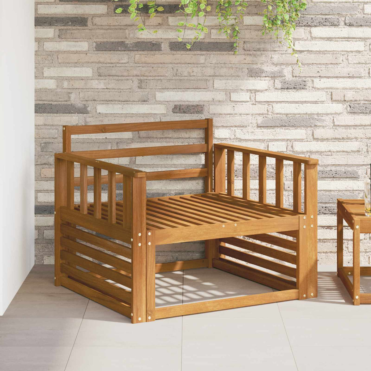 Vidaxl armleuning 2 st naturel 80 x 6 x 61 cm massief acaciahout